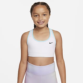 Nike Dri-FIT Swoosh 大童 (女童) 雙面運動內衣