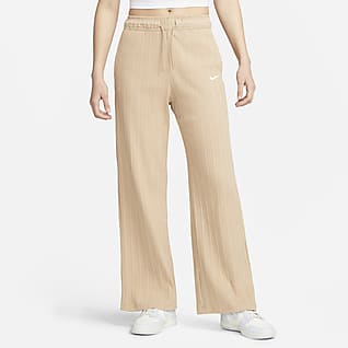 Nike Sportswear Женские брюки из рубчатой ткани джерси с широкими штанинами