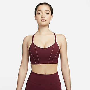 Nike Yoga Dri-FIT Indy 女款輕度支撐型襯墊金屬色貼條運動內衣