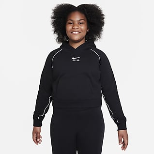 Nike Air Crop-Hoodie aus French Terry für ältere Kinder (Mädchen) (erweiterte Größe)