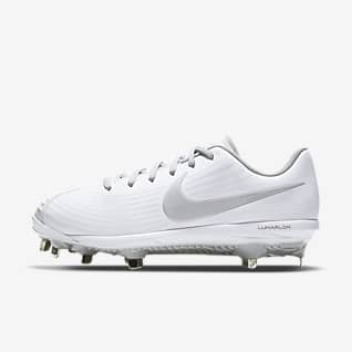 white and gold nike softball cleats