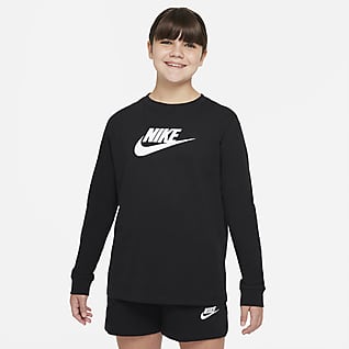 Nike Sportswear Långärmad t-shirt för ungdom (tjejer) (utökad storlek)