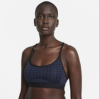 Nike Dri-FIT Indy Icon Clash Women's Light-Support Padded Houndstooth Sports Bra