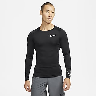 Nike Pro Dri-FIT เสื้อแขนยาวผู้ชายทรงรัดรูป