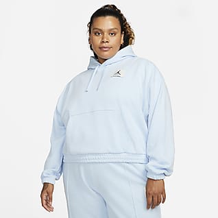 Jordan Essentials Sudadera con capucha de tejido Fleece para mujer (talla grande)