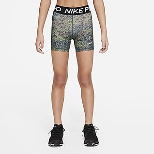 Nike Pro Dri-FIT Big Kids' (Girls') 3" Printed Shorts