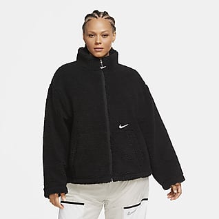 nike black sherpa jacket