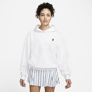 NikeCourt Tennishættetrøje i fleece til kvinder