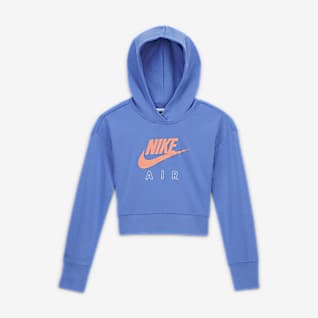 white nike cropped hoodie