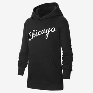 Chicago Bulls Essential Felpa pullover in fleece con cappuccio Nike NBA – Ragazzi