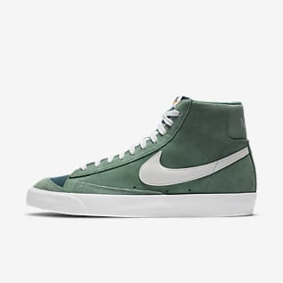 green and black nike sneakers