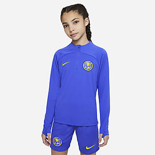 Club América Academy Pro Camiseta de entrenamiento de fútbol Nike Dri-FIT para niños talla grande