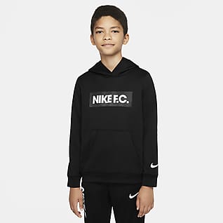 Nike F.C. Ποδοσφαιρική μπλούζα με κουκούλα για μεγάλα παιδιά