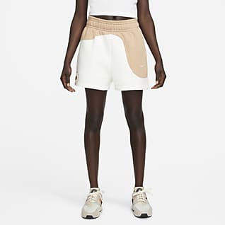 Nike Sportswear Color Clash Shorts de tejido Fleece para mujer