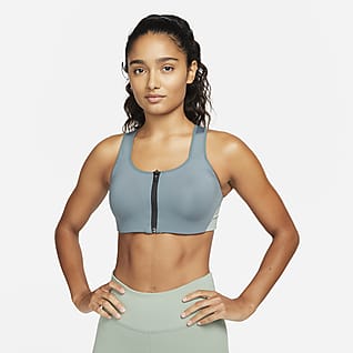 Nike Dri-FIT Shape Bra deportivo con cierre al frente con almohadilla de alta sujeción para mujer