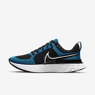 nike blue grey running shoes