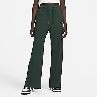Nike Sportswear Bukser i jersey med rib og brede brede ben til kvinder