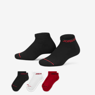Jordan Jumpman Calcetines deportivos invisibles con amortiguación para niño talla grande (paquete de 3)