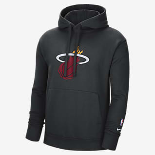 Miami Heat Essential Pánská flísová mikina Nike NBA s kapucí