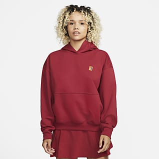 NikeCourt Tennishættetrøje i fleece til kvinder