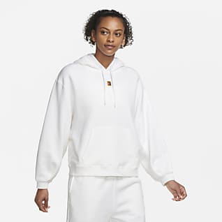 white nike zip up hoodie women's