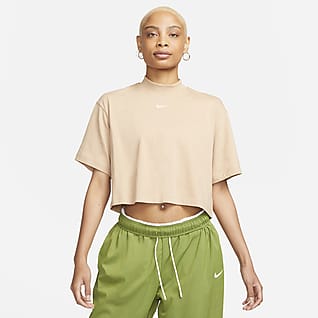 Nike Sportswear Essential Γυναικεία μπλούζα σε τετράγωνη γραμμή με ψηλό γιακά