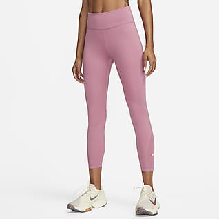 Nike One 7/8-legging met halfhoge taille en mesh vlakken voor dames