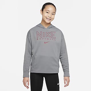 Nike Therma-FIT Sudadera con capucha de softball para niñas talla grande