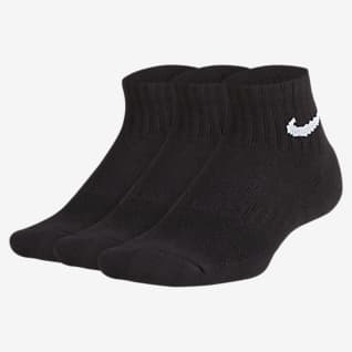 Nike Everyday Κάλτσες μέχρι τον αστράγαλο με αντικραδασμική προστασία για μεγάλα παιδιά (3 ζευγάρια)