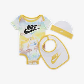Nike Conjunto de mono, gorro y babero para bebé
