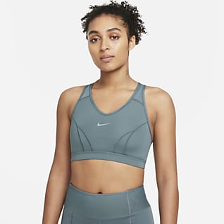 Nike Swoosh Icon Clash Women's Medium-Support 1-Piece Pad V-Neck Sports Bra