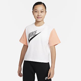 Nike Sportswear Essential Playera estilo Boxy de danza para niñas talla grande