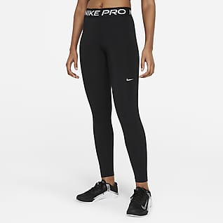 Nike Pro Γυναικείο κολάν μεσαίου ύψους με φάσες από διχτυωτό υλικό