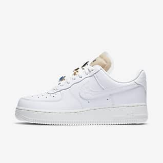 White Air Force 1 Low Top Shoes. Nike ID