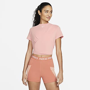 Nike Dri-FIT One Luxe Женская футболка с коротким рукавом со стандартной посадкой и перекрученной деталью