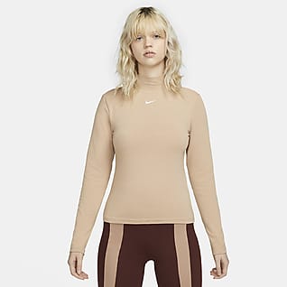 Nike Sportswear Collection Essentials Женская футболка с воротником-стойкой и длинным рукавом