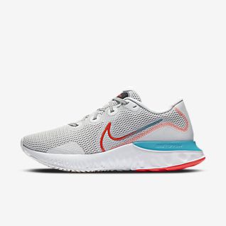 nike all white running shoes