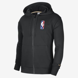 Toronto Raptors Courtside Felpa in fleece con cappuccio e zip a tutta lunghezza Nike NBA - Uomo