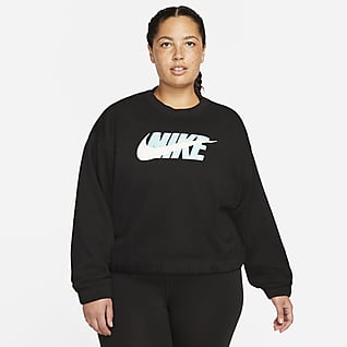 Nike Sportswear Icon Clash Sudadera de cuello redondo de tejido Fleece oversized para mujer (talla grande)