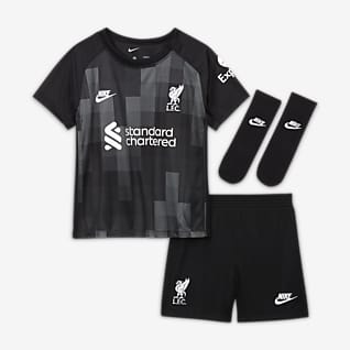 Goalkeeper Liverpool FC 2021/22 Equipamento de futebol para bebé