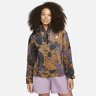 Nike Therma-FIT ACG "Wolf Tree" Women's 1/2-Zip Allover Print Top