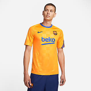FC Barcelona เสื้อฟุตบอลแขนสั้นก่อนลงแข่ง Nike Dri-FIT ผู้ชาย
