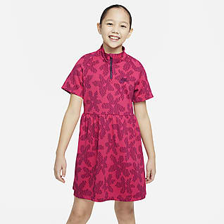 Nike Sportswear Kısa Kollu Baskılı Genç Çocuk (Kız) Elbisesi