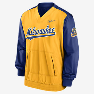 Nike Cooperstown (MLB Milwaukee Brewers) Men's Pullover Jacket