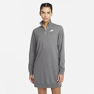 pink and white nike dress