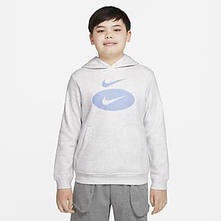 Nike Sportswear Pullover-hættetrøje (udvidet størrelse) til større børn (drenge)