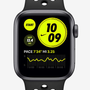 Apple Watch Nike SE (GPS + Celular) con correa deportiva Nike Estuche color gris espacial de 44 mm