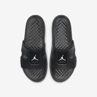 grey jordan sandals