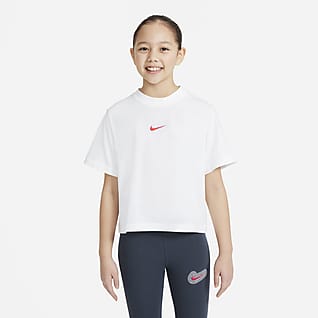 Nike Sportswear Playera cuadrada para niña talla grande