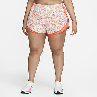 Nike Dri-FIT Icon Clash Tempo Women's Mid-Rise Allover Print Running Shorts (Plus Size)